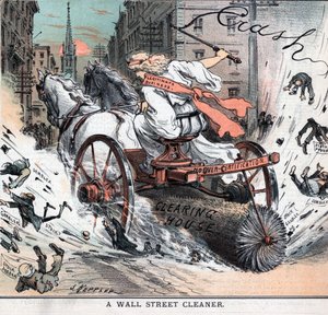Limpiador de Wall Street por Joseph Ferdinand Keppler de Joseph Keppler