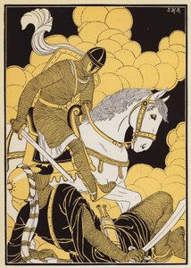 Le Combat de Guillaume Contre le Geant Corsolt (litografía en color) de Joseph Kuhn Regnier