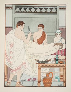 Examen ginecológico, ilustración de 