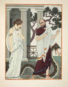 Me volví y vi a una mujer hermosa, ilustración de 