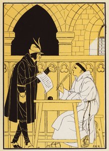 El milagro del vicario Teófilo (litografía en color) de Joseph Kuhn Regnier