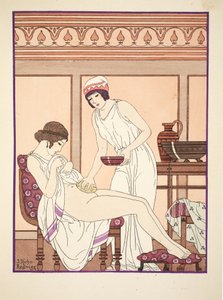 Baño de esponja, ilustración de 