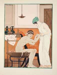 Baño de vapor, ilustración de 