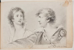 Retrato de una mujer y un hombre (¿Ofelia y autorretrato como Hamlet?)