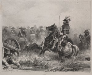 Escena de caballería de Joseph Louis Hippolyte Bellange