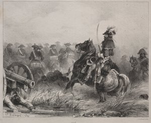 Escena de Caballería, 1836 de Joseph Louis Hippolyte Bellange