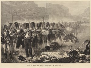 Retaguardia protegiendo un convoy de Joseph Louis Hippolyte Bellange