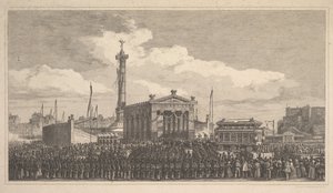Ceremonia de inauguración de la columna de julio, 1840 de Joseph Louis Trimolet