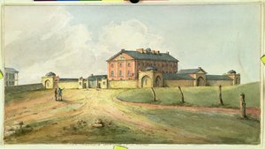 Cuarteles de Hyde Park, Sídney, c.1820 de Joseph Lycett