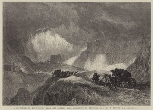 Una tormenta de nieve en Mont Cenis