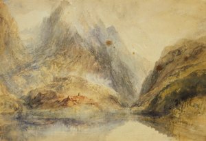 Un Paisaje Alpino Suizo, c.1843 de Joseph Mallord William Turner