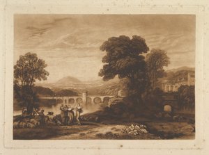 Apuleia en busca de Apuleius, placa inédita, Liber Studiorum de Joseph Mallord William Turner