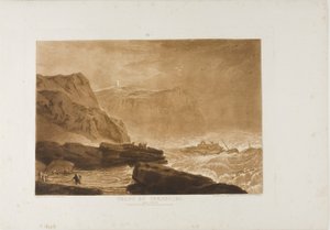 Costa de Yorkshire, lámina 24 de Liber Studiorum de Joseph Mallord William Turner