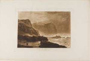 Costa de Yorkshire, lámina 24 de Liber Stuidorum de Joseph Mallord William Turner
