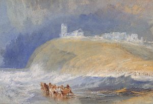 Castillo de Dunstanborough, Northumberland, c.1829 (acuarela sobre papel) de Joseph Mallord William Turner