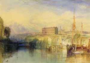 Exeter, c.1827 (acuarela con raspado y parada y goma arábiga sobre papel) de Joseph Mallord William Turner