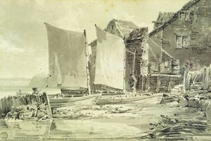 Cabaña de pescador, Dover de Joseph Mallord William Turner