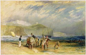 Puerto de Folkestone y costa hasta Devon, c.1830 de Joseph Mallord William Turner