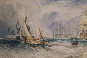 Gosport: La entrada al puerto de Portsmouth, c.1829 de Joseph Mallord William Turner