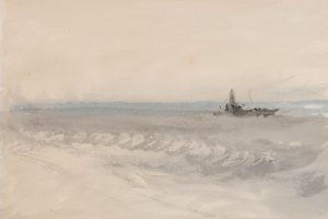Mar gris, barco encallando, c.1845-50 de Joseph Mallord William Turner
