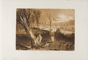 Cercado y zanjeo, lámina 47 de Liber Studiorum de Joseph Mallord William Turner