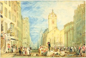Calle Alta, Edimburgo, c.1818 de Joseph Mallord William Turner