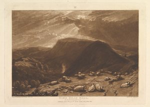 Hind Head Hill, en la carretera de Portsmouth Liber Studiorum, parte V, placa 25, 1 de enero de 1811