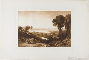 Unión del Severn y Wye, lámina 28 de Liber Studiorum de Joseph Mallord William Turner