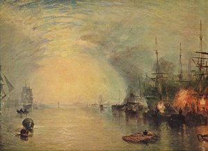 Marineros cargando carbón a la luz de la luna de Joseph Mallord William Turner