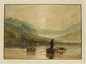 Lago de Brienz, luz de luna de Joseph Mallord William Turner
