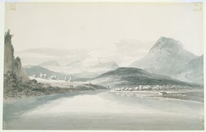 Lago de Klontal, después de John Robert Cozens de Joseph Mallord William Turner