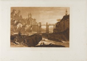 Lauffenbourgh en el Rin, lámina 31 de Liber Studiorum de Joseph Mallord William Turner