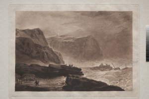 Liber Studiorum: Costa de Yorkshire, cerca de Whitby, c.1807-19 de Joseph Mallord William Turner