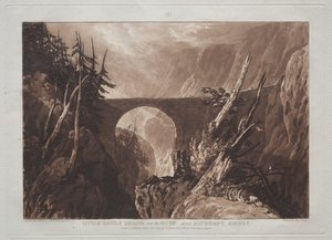Liber Studiorum: Puente del Diablo sobre el Russ, cerca de Altdorf, Suiza