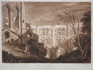 Liber Studiorum: Abadía de Rivaux, Yorkshire de Joseph Mallord William Turner