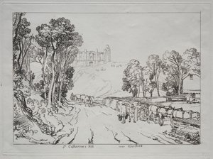 Liber Studiorum: Colina de Santa Catalina, cerca de Guilford de Joseph Mallord William Turner