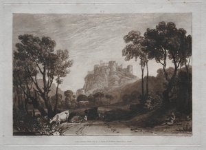 Liber Studiorum: El castillo sobre los prados de Joseph Mallord William Turner