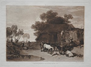 Liber Studiorum: El patio de paja de Joseph Mallord William Turner