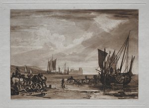Liber Studiorum: Descarga de embarcaciones de Joseph Mallord William Turner