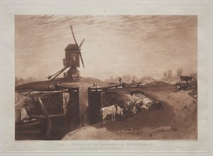 Liber Studiorum: Molino de viento y esclusa de Joseph Mallord William Turner