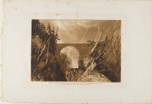 Puente del Diablillo, lámina 19 del Liber Studiorum de Joseph Mallord William Turner