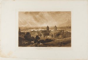 Londres desde Greenwich, lámina 26 de Liber Studiorum de Joseph Mallord William Turner