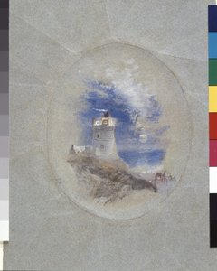 Lowestoffe Lighthouse (gouache sobre papel azul) de Joseph Mallord William Turner