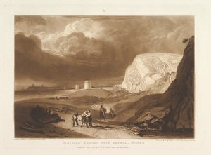 Torres Martello cerca de Bexhill, Sussex Liber Studiorum, parte VII, placa 34 de Joseph Mallord William Turner