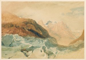 Mer de Glace, Chamonix, con la cabaña de Blair, 1806 de Joseph Mallord William Turner