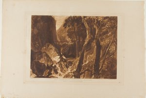 Molino cerca de la Gran Cartuja, lámina 54 de Liber Studiorum de Joseph Mallord William Turner