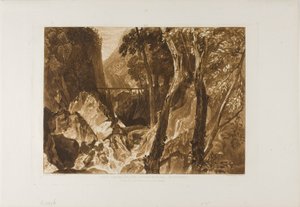 Molino cerca de la Gran Cartuja, lámina 54 de Liber Studiorum de Joseph Mallord William Turner