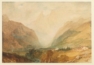 Mont Blanc, desde arriba de Courmayeur, 1810 circa de Joseph Mallord William Turner
