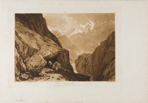 Monte Saint Gothard, placa 9 de Liber Studiorum de Joseph Mallord William Turner