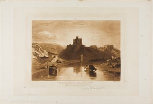 Castillo de Norham, lámina 57 de Liber Studiorum de Joseph Mallord William Turner
